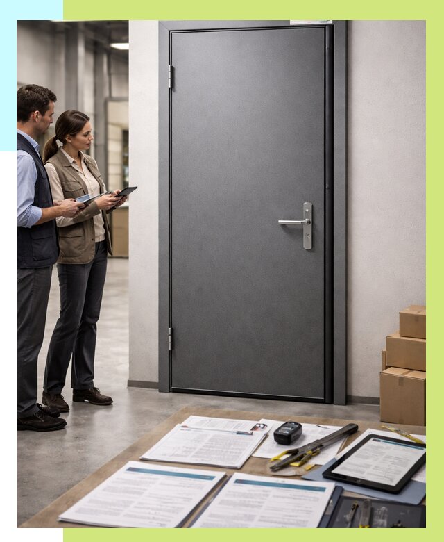 Сертификация противопожарных дверей в Апатитах от 9335 р. | Алешин-Птт