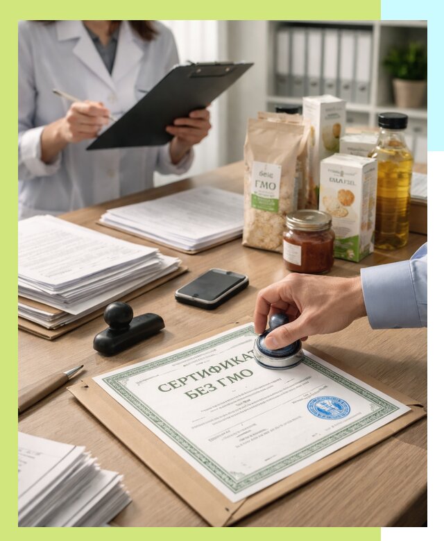 Получение сертификата Без ГМО для продукции в Апатитах